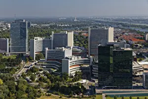 UNO City Vienna Prints: View from the Danube Tower to Donaucity
