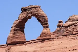 Arches National Park Utah Prints: View of Delicate Arch from upper Delicate Arch Viewpoint