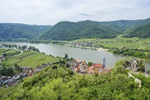 European Defence Works History Prints: View from Durnstein castle in spring