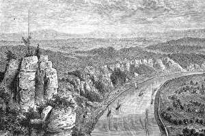 Elbe River Scenery Prints: View of the Elbe from the Bastei