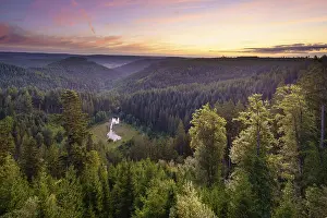Sunrise Over The Black Forest Prints: View from the Ellbachseeblick viewing platform
