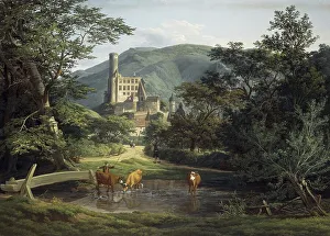Hesse Landmarks Prints: View of Eppstein Castle in the Taunus around 1830
