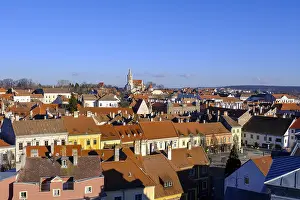 Historic European Townscape Prints: View from the fire tower over the old town