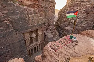 UNESCO World Heritage Site Jordan Prints: View from above into the gorge Siq
