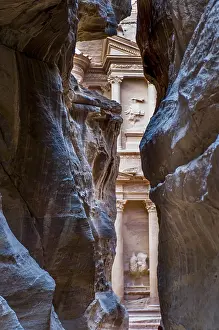Petra Treasury Prints: View through the gorge to the Treasury
