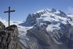 Zermatt Switzerland Prints: View from the Gornergrat on the Monte Rosa mountain range