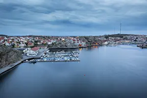 Scandinavian Harbour View Prints: View over the harbour of Kungshamn from Smogen