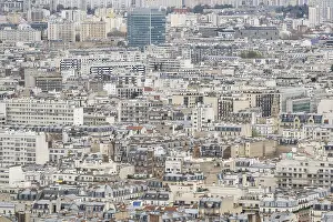 Paris Cityscape Prints: View from the height of the Eiffel Tower to the city centre