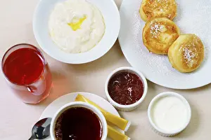 Breakfast Table Prints: Top view image of breakfast table