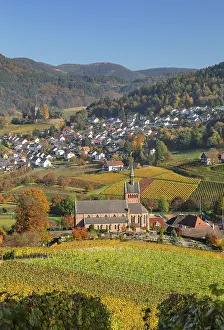 Uninhabited German Villages Prints: View of Kappelrodeck in autumn