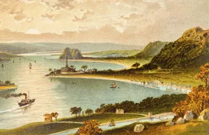 Mountainous Scenery UK Prints: View of the landscape at the Clyde