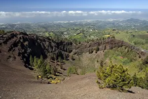 Spain Nature Reserves Prints: View of the lava fields and the north