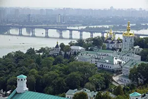 World Heritage Sites In Europe Prints: View of the Lower Lavra Monastery Complex
