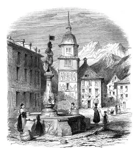 European Townscape Photography Prints: View of the main square of Altdorf
