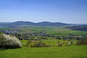 Bavarian Countryside View Prints: View of the Main valley in spring