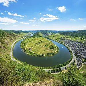 Central Europe Countryside Photo Prints: View of the Moselle loop, Bremm