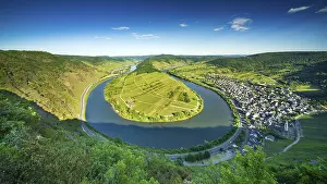 Deserted Village Germany Prints: View of the Moselle loop, Bremm