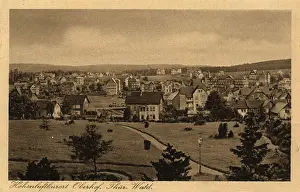 Classic European Landscape Prints: View of Oberhof in the Thuringian Forest