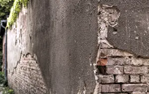 Old Stone Wall Prints: View of an old and dilapidated wall