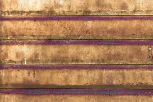 Historic Quarter Exterior View Prints: Front view of an old rusty gate, lowered forever