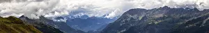 Swiss Mountain Views Prints: View over Passo Scimfuss into the upper Leventina