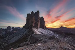 Sexten Dolomites Italy Prints: View from the Patternsattel to the Three Peaks