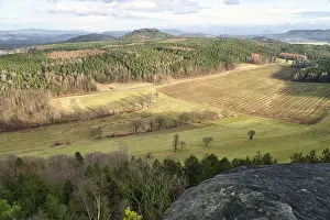 Saxon Switzerland View Prints: View from the Pfaffenstein. Forests