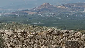 Unesco World Heritage Greece Prints: View of the plain, archaeological site