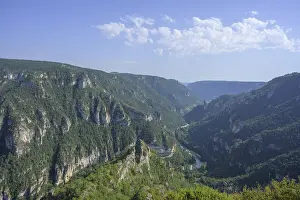 Prints of View from Point Sublime into the Tarn Gorge, Massegros Causses Gorges, Point Sublime, Departement Lozere, France View from Point Sublime into the Tarn Gorge, Massegros Causses Gorges, Point Sublime Tarn Prints: View from Point Sublime into the Tarn Gorge Print, France
