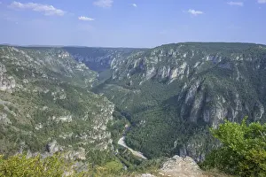 Deserted Canyon Scene Prints: View from Point Sublime into the Tarn Gorge