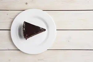 Sweet Bakery Treats Prints: Top view of portion of coffee cake on plate