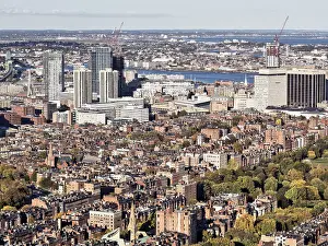 United States Urban Landscape Prints: View from Prudential Tower to downtown