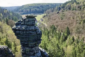 Elbe Sandstone Mountains Landscape Photo Prints: View from the pulpit of rock formations