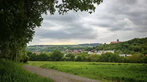 Historic Fortifications In Europe Prints: View of a quiet landscape in spring with fields