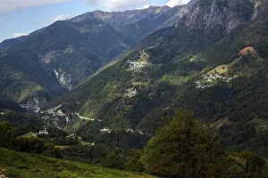 Swiss Mountain Village Prints: View from Rasa into the Centovalli