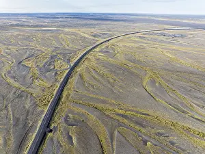 Iceland Ring Road Prints: Top down view of the ringroad no