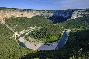 No People Landscape Shot Prints: View of the river bends, Ardeche