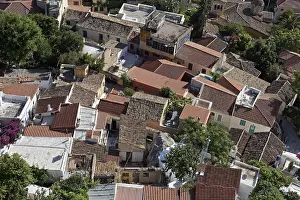 Images Dated 5th May 2024: View over the rooftops of Anafiotika Print, Athens, Greece