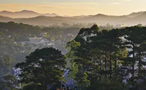Vietnam Aerial Photography Prints: View over the rooftops of Dalat