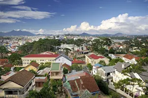 Southeast Asia Cityscape Prints: View over the rooftops of Dalat