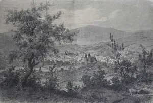 German Village Landscape Prints: View of Schmalkalden in 1880, Thuringia
