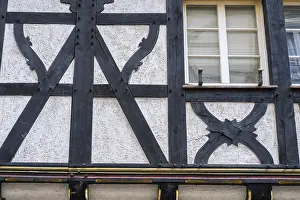 European Historic Quarter Image Prints: View of a sectione of a half-timered house with window and half-timbering