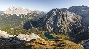 Uninhabited Alpine Scenery Prints: View of Seebensee from Ehrwalder Sonnenspitze