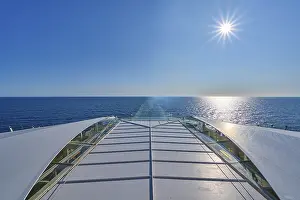 Blue Skies Europe Prints: View from the ship's deck