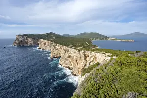 Capo Caccia Headland Prints: View of steep cliffs by the sea