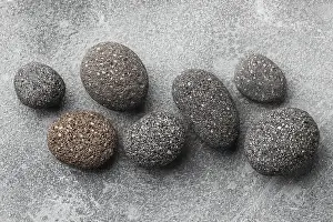 Deserted Rock Formations Prints: Top view stone collection 3