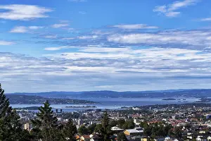 Scandinavian Urban Landscape Prints: View from the summit of Grefsenkollen