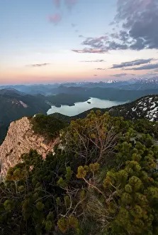 Mountain Peak Summit View Prints: View from the summit of Herzogstand