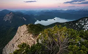 Mountain Peak View Germany Prints: View from the summit of Herzogstand