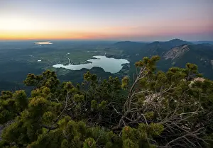 Southern Germany Evening Sky Prints: View from the summit of Herzogstand
